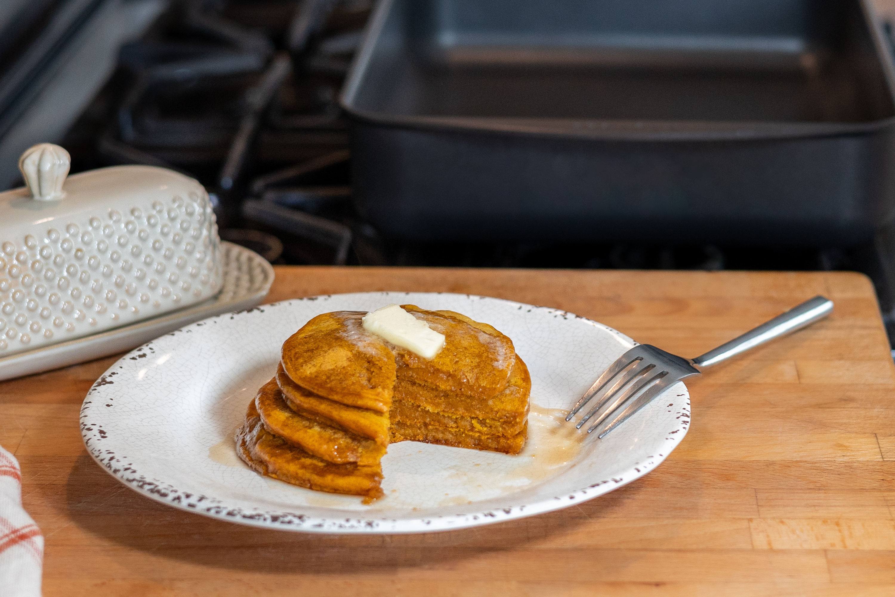 Pumpkin Pancakes in the Versatile Classic Roasting Pan 