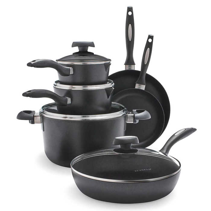 Scanpan ES5 10 Piece Nonstick Cookware Set in Black