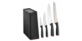 BRUND BY SCANPAN Easy Cut 5-Piece Knife Block Set