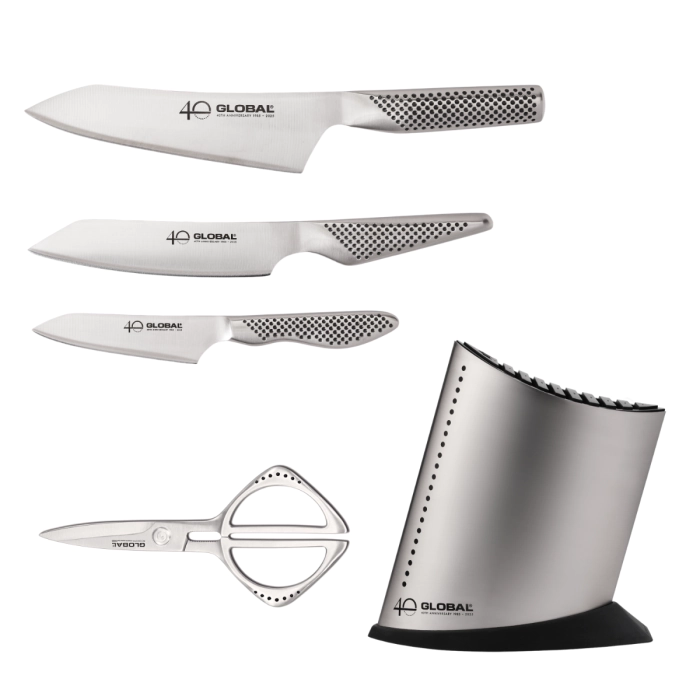 40th Anniversary 5-Piece Knife Block Set | Global Cutlery USA