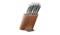 CLASSIC STAINLESS STEEL 7pc Knife Block Set
