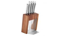 CLASSIC STAINLESS STEEL 6pc Knife Block Set