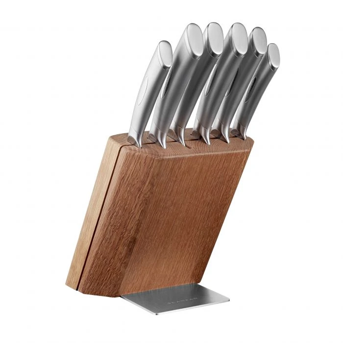 Scanpan Classic Steel 7 Piece Step Knife Block Set - Chef Shop