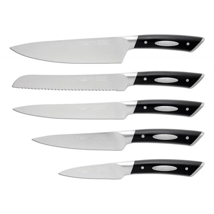 6 Piece Metallic Knife Set With Case, Sharp Kitchen Knife Set