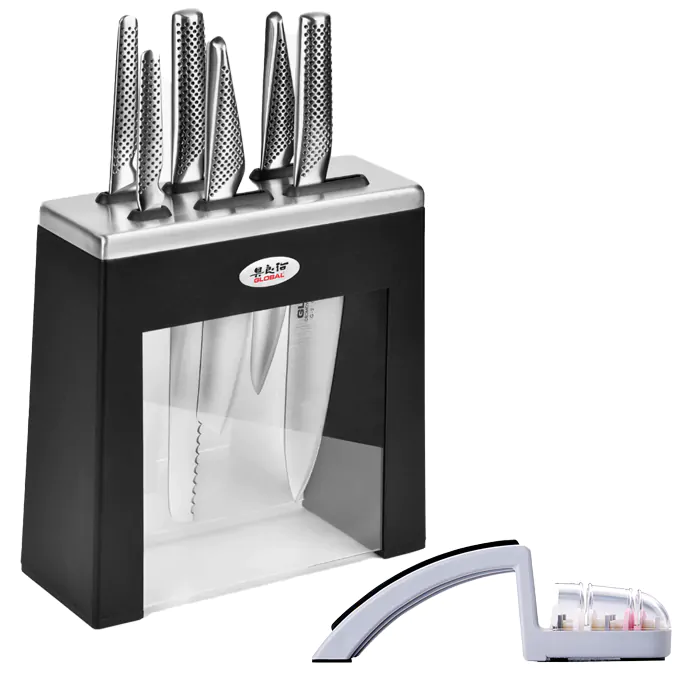 Everyday Solutions PowerEdge 20 Piece Knife Block Set With Built-In  Electric Sharpener - Razor Sharp Forged German Steel Blades - Multi-Piece  Kitchen