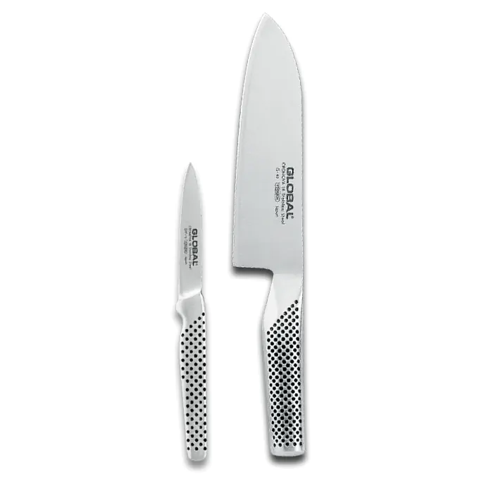 2-Piece INNOVATIONwhite™ White/White Ceramic Knife Set 5.5 Santoku, 3  Paring with (2) Knife Guards