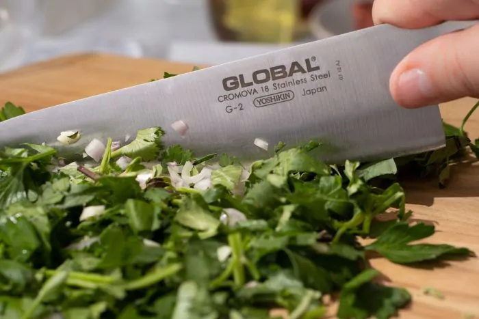 Global Knives 8 Chef's Knife (G-2) with 220/GB Knife Sharpener Set